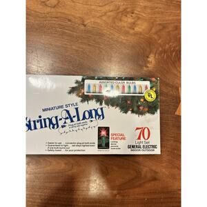Vintage String-a-long GE lights New In Box
